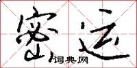 密运怎么写好看
