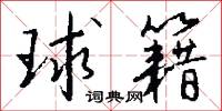 球籍怎么写好看