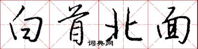 白首北面怎么写好看