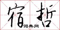 宿哲怎么写好看