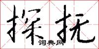 探抚怎么写好看