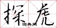 探虎怎么写好看