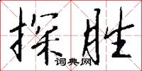 探胜怎么写好看
