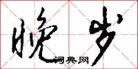 晚岁怎么写好看