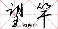 望竿怎么写好看
