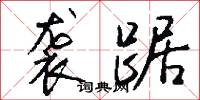 袭踞怎么写好看