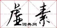 虚素怎么写好看