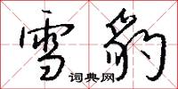 雪豹怎么写好看