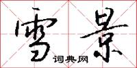 雪景怎么写好看