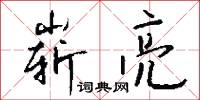 崭亮怎么写好看