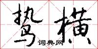 鸷横怎么写好看