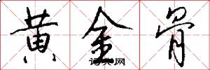黄金骨怎么写好看