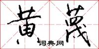 黄蔑怎么写好看