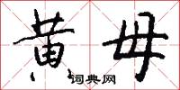 黄母怎么写好看