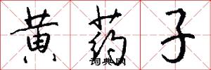 黄药子怎么写好看