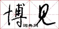 博见怎么写好看