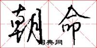 朝命怎么写好看