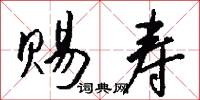 赐寿怎么写好看