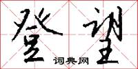 登望怎么写好看