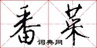 番菜怎么写好看