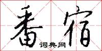 番宿怎么写好看