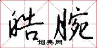 皓腕怎么写好看