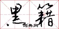 黑籍怎么写好看