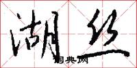 湖丝怎么写好看