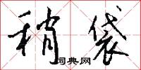 稍袋怎么写好看
