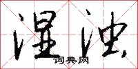 湿浊怎么写好看