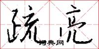 疏亮怎么写好看