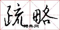 疏略怎么写好看