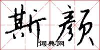 斯颜怎么写好看