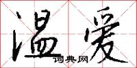 温爱怎么写好看