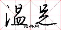 温足怎么写好看