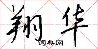 翔华怎么写好看
