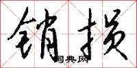 销损怎么写好看