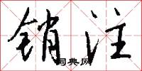 销注怎么写好看