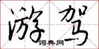 游驾怎么写好看
