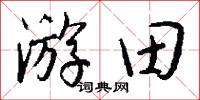游田怎么写好看