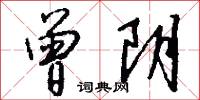 曾阴怎么写好看