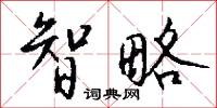 智略怎么写好看