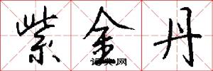 紫金丹怎么写好看