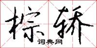 棕轿怎么写好看