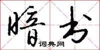 暗书怎么写好看