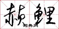 赪鲤怎么写好看