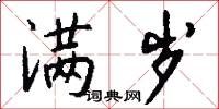 满岁怎么写好看