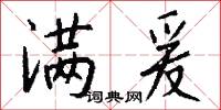 满爰怎么写好看