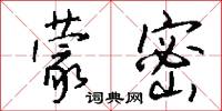 蒙密怎么写好看