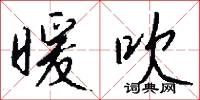 暖吹怎么写好看